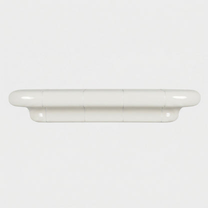 Orbi floating shelf XL in glossy Off-White finish, handcrafted designer wall shelf.
