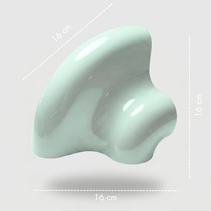 Orbi Corner Module in glossy Pastel Mint, handcrafted floating shelf component measuring 16 × 16 × 16 cm.